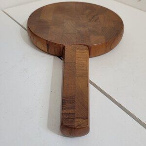 Vintage Solid Teak Cheese Board and Knife Dansk